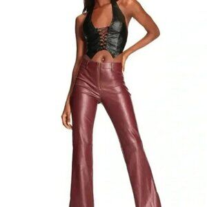 I am Gia Romy Vegan Leather Pants XS oxblood